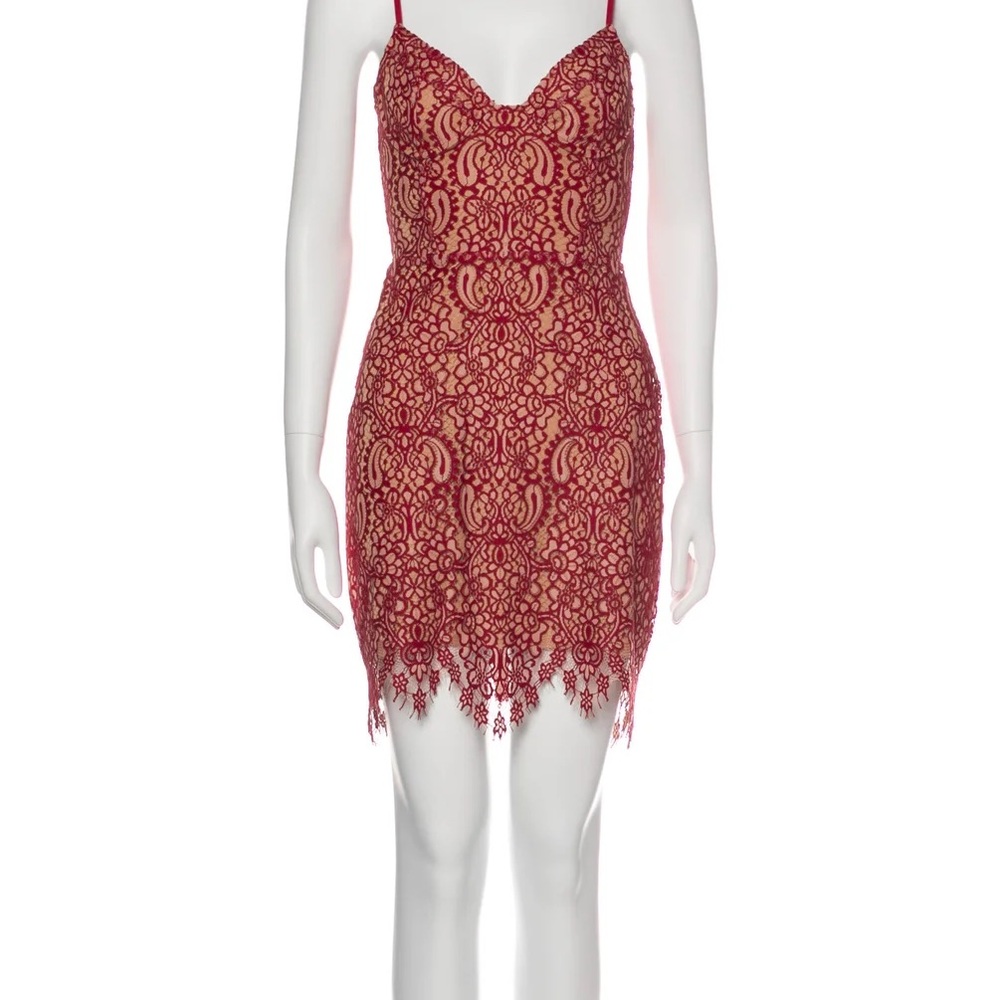 For Love and Lemons Red Lace Dress